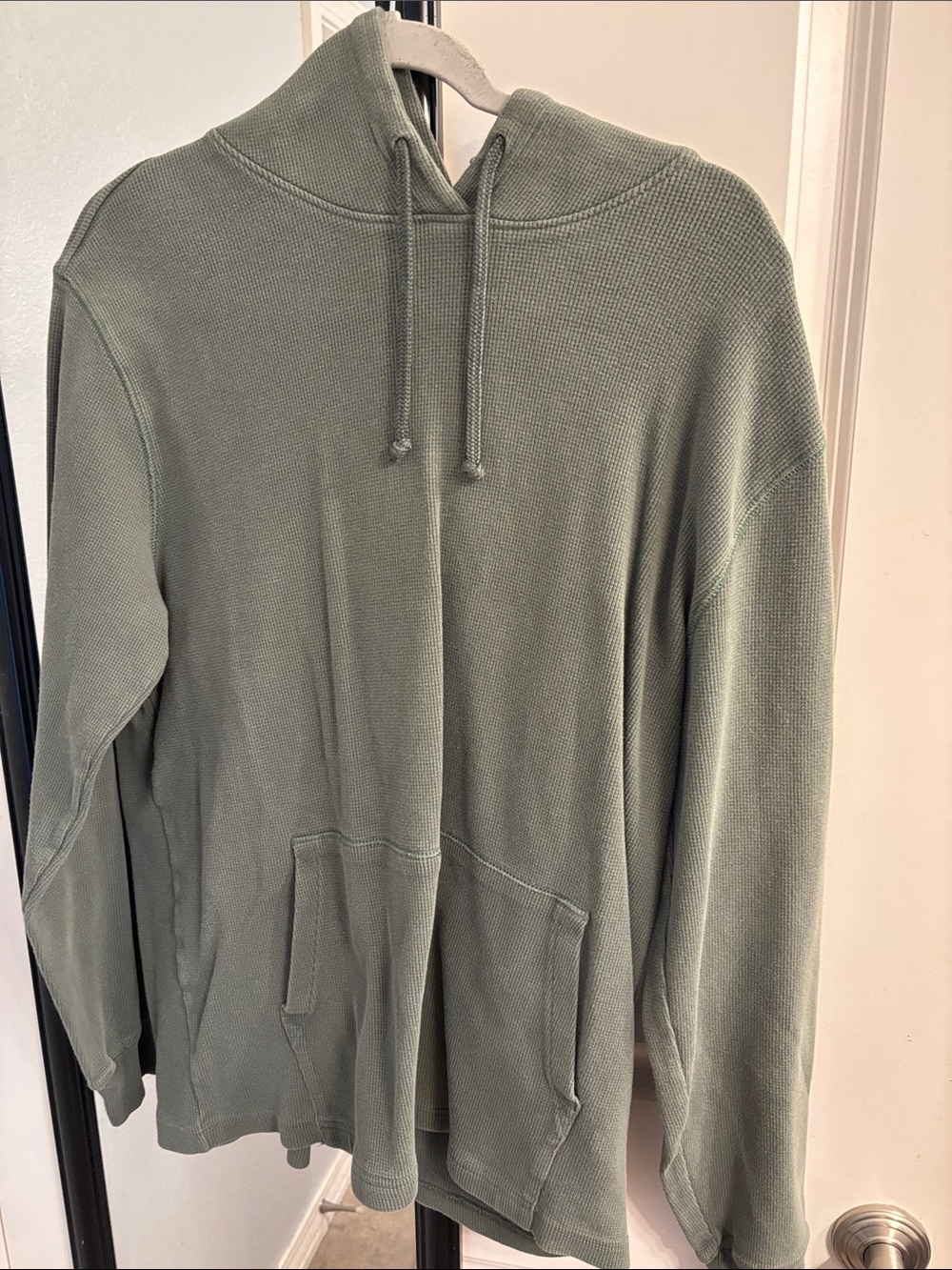 The North Face Olive Green Waffle Knit Hoodie
